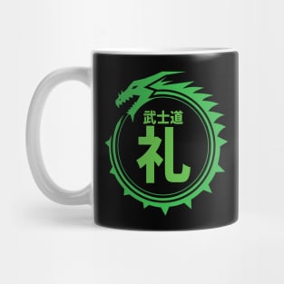 Doc Labs - Dragon / Bushido - Respect (礼) (Green) Mug